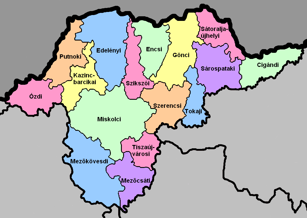 Borsod-Abaúj-Zemplén_districts